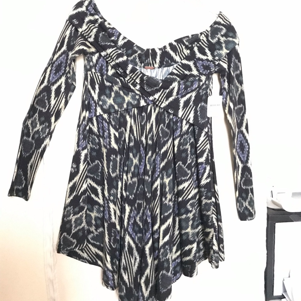 Free People ikat knit tunic